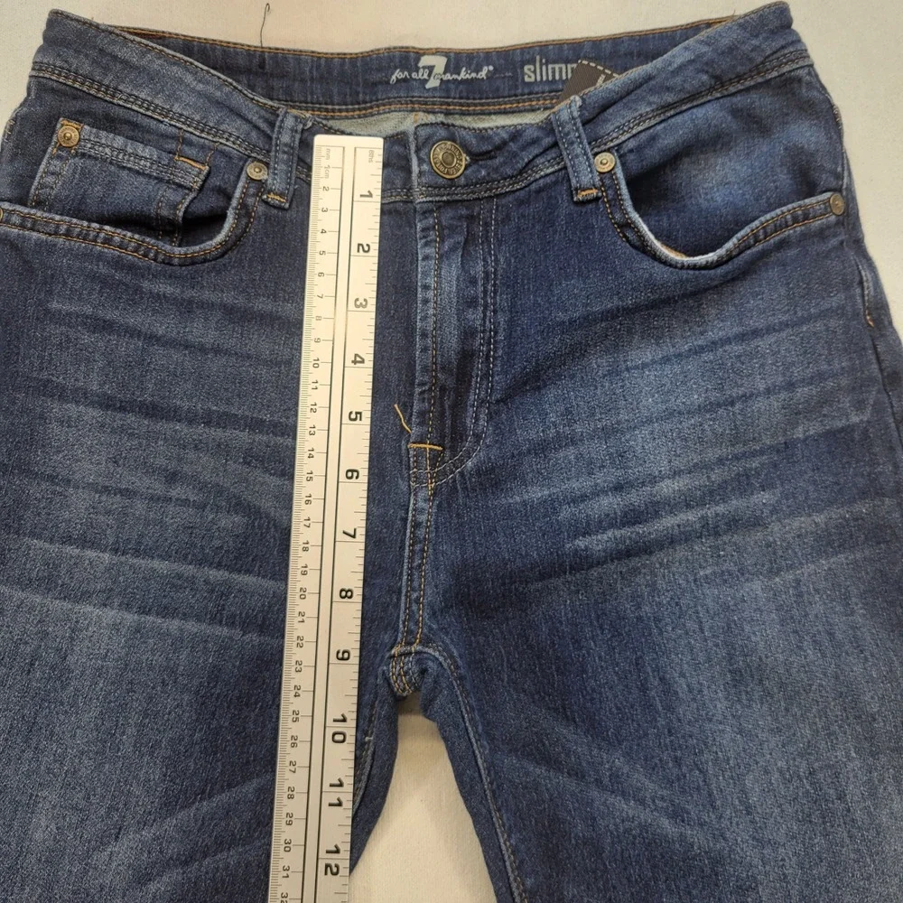 7 For All Mankind Slimmy Jeans Boys Size 16‎ Blue Dark Wash Slim Stretch Denim